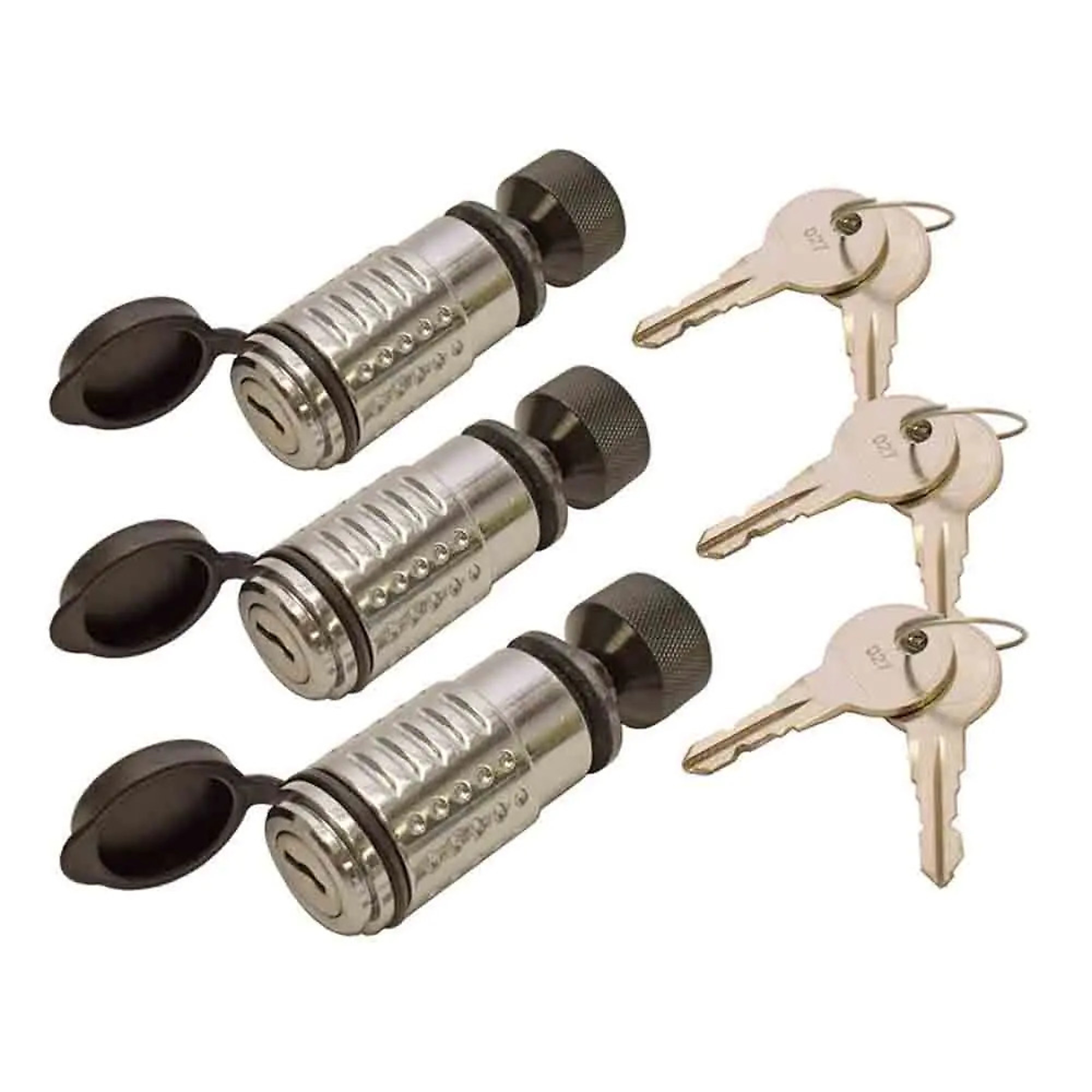 DeadBolt Keyed Alike Adjustable Spare Tire Lock — 1/2in. Pin Diameter, 3in. Length, 3-Pack, Model# STL-100-KA3